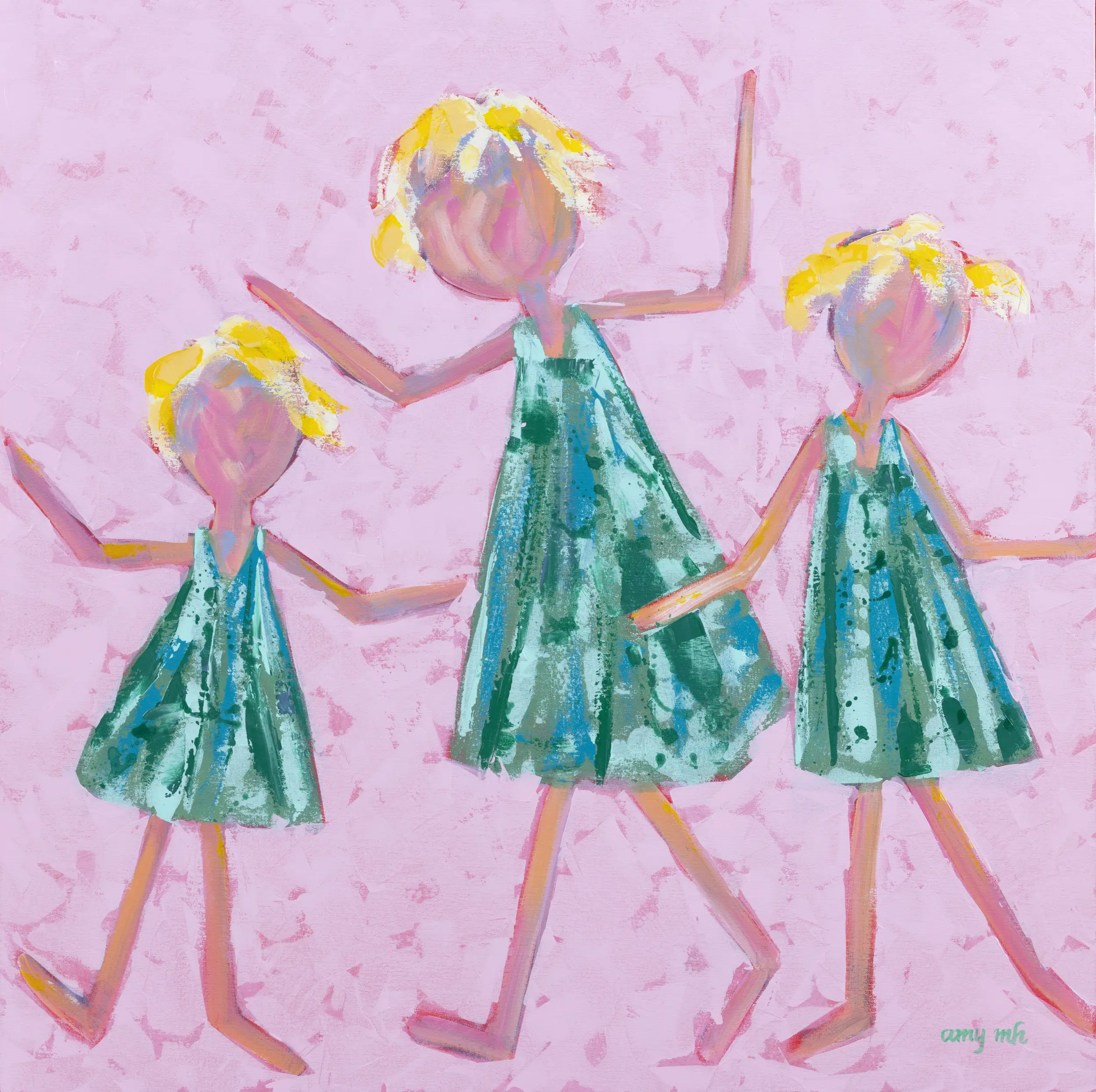 Girl Power 36 x 36 the girls 2025 Naples Florida Art Gallery