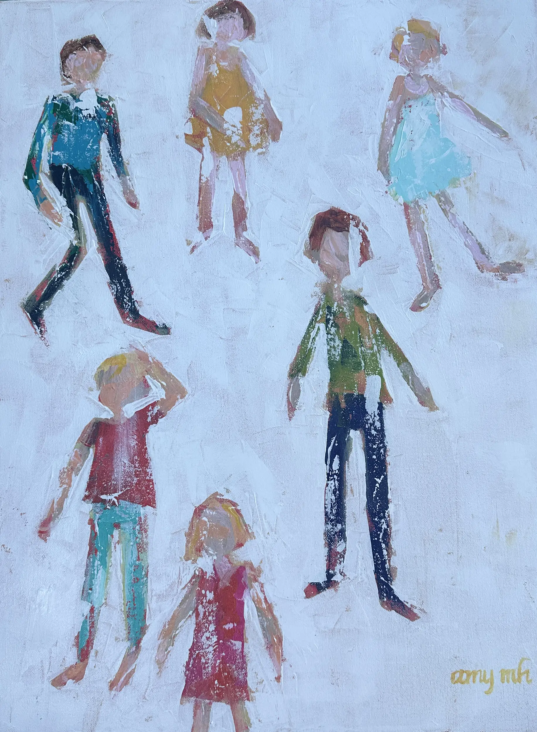 Strolling 24 x 18 the girls 2025 Naples Florida Art Gallery